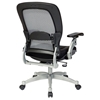 Space Seating 36 Series Professional Light AirGrid Office Chair with Leather Seat - OSP-3680