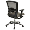 Pro-Line II Gray ProGrid Back and Fabric Seat Office Chair with Adjustable Arms - OSP-511342