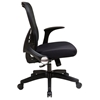 Space Seating 529 Series Deluxe Black R2 SpaceGrid Back Office Chair with Flip Armrests - OSP-529-3R2N1F5