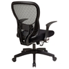 Space Seating 529 Series Deluxe Black R2 SpaceGrid Back Office Chair with Flip Armrests - OSP-529-3R2N1F5
