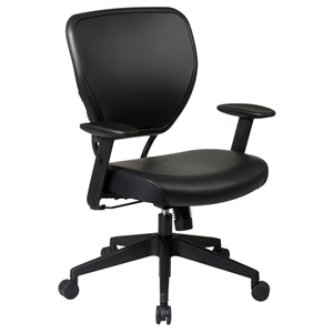 Space Seating 55 Series Black Vinyl Office Chair 