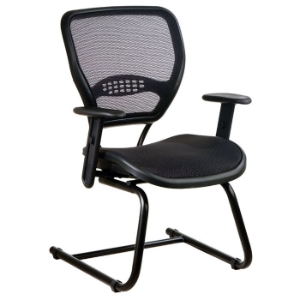 Space Seating 55 Series AirGrid Seat and Back Deluxe Visitor's Chair 