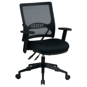 Space Seating 67 Series Professional AirGrid Back and Black Mesh Managers Chair 