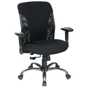 Pro-Line II Ergonomic Black Mesh Back and Fabric Seat Office Chair 