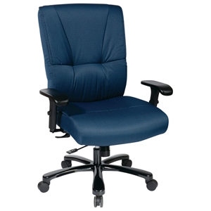 Pro-Line II 7605 - Big and Tall Deluxe Blue Executive Chair with Adjustable Arms 