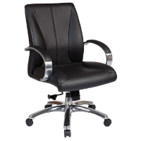 Pro-Line II 8001 - Deluxe Mid Back Executive Chair in Black Leather