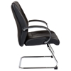 Pro-Line II 8005 - Black Leather Visitor's Chair with Sled Base - OSP-8005