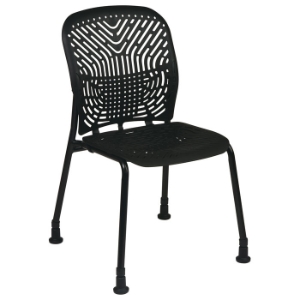 Space Seating 801 Series Deluxe SpaceFlex Black Frame Visitor's Chair (Set of 2) 