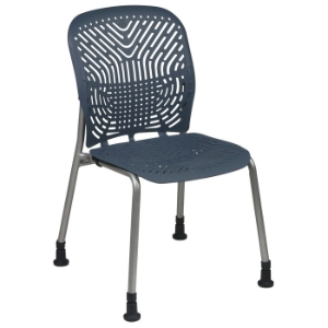 Space Seating 801 Series Deluxe SpaceFlex Visitor's Chair with Platinum Frame (Set of 2) 