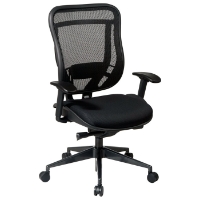 Space Seating 818 Series Executive High Back Black Office Chair