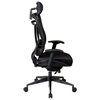 Space Seating 818 Series Executive Black Office Chair with Adjustable Headrest - OSP-818-31G9C18P-HRM818