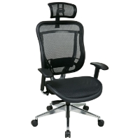 Space Seating 818A Series Executive Mesh Office Chair with Adjustable Headrest