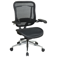 Space Seating 818A Series Executive High Back Mesh Office Chair with Cantilever Arms