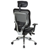 Space Seating 818A Series Executive Leather Seat and Headrest Office Chair - OSP-818A-41P9C1A8-HRL818