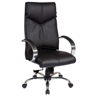 Pro-Line II 8200 - Deluxe Black Leather Executive Chair with Chrome Base
