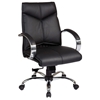 Pro-Line II 8201 - Deluxe Mid Back Leather Office Chair with Curved Padded Arms - OSP-8201