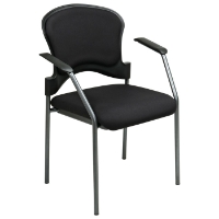 Pro-Line II Titanium Finished Frame Stacking Visitor's Chair with Nylon Arms