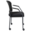 Pro-Line II Stacking Titanium Finished Rolling Visitor's Chair with Nylon Arms - OSP-82740