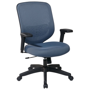 Space Seating 829 Series Blue Mesh Seat and Back Office Chair 