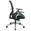 Space Seating 829 Series Breathable Mesh Back with Leather Seat Office Chair - OSP-829-52P5C1C8