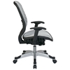 Space Seating 829 Series White DuraFlex Office Chair with Platinum Finished Base - OSP-829-R11C628P
