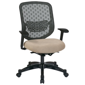 Space Seating 829 Series Charcoal DuraFlex Back Office Chair with Fabric Seat 