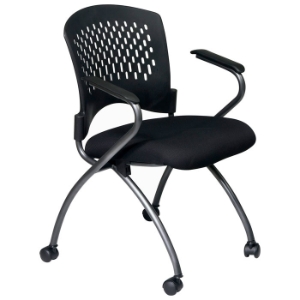 Pro-Line II Folding Deluxe Chair with Ventilated Back and Casters (Set of 2) 