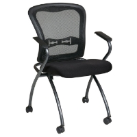 Pro-Line II Folding Deluxe ProGrid Back Chair with Nylon Arms (Set of 2)