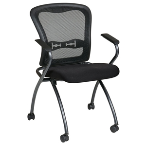 Pro-Line II Folding Deluxe ProGrid Back Chair with Nylon Arms (Set of 2) 