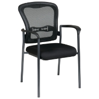 Pro-Line II Stacking Visitor's Chair with Titanium Finished Legs