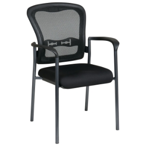Pro-Line II Stacking Visitor's Chair with Titanium Finished Legs 