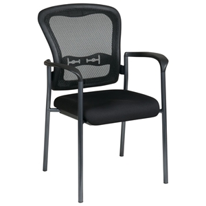 Pro-Line II Stacking Visitors Chair with Titanium Finished Legs 