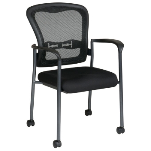 Pro-Line II ProGrid Mesh Back Stacking Visitor's Chair with Casters 
