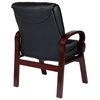Pro-Line II 8505 - Deluxe Leather Visitor's Chair with Wood Legs - OSP-8505