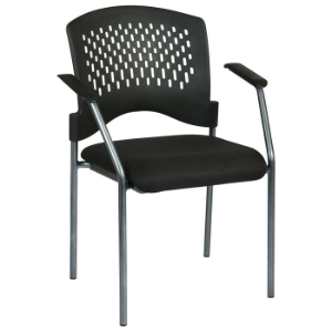 Pro-Line II Stacking Visitor's Chair with Ventilated Plastic Wrap Around Back 
