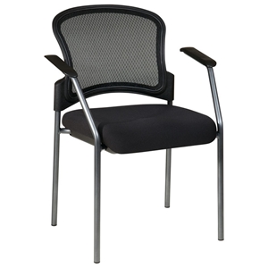 Pro-Line II Stacking ProGrid Contoured Back Visitors Chair with Nylon Arms 
