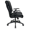Space Seating 93 Series Deluxe Black Leather Conference Chair - OSP-9333