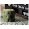 Curves Tufted Spring Green Round Ottoman - OSP-CVS905-G28