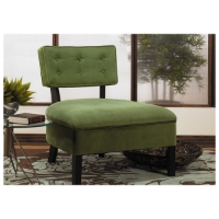 Avenue Six Curves Spring Green Button Back Chair