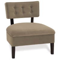 Curves Coffee Button Back Chair
