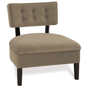 Curves Coffee Button Back Chair 