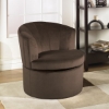 Avenue Six Curves Barrel Chair - Chocolate Velvet - OSP-CVS264-C12