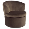 Avenue Six Curves Barrel Chair - Chocolate Velvet - OSP-CVS264-C12