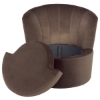 Avenue Six Curves Barrel Chair - Chocolate Velvet - OSP-CVS264-C12