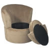 Curves Barrel Chair - Coffee Velvet - OSP-CVS264-C27