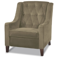 Curves Tufted Chair - Coffee Velvet