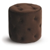 Curves Tufted Chocolate Round Ottoman - OSP-CVS905-C12