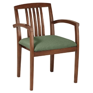 Kenwood Light Cherry Guest Chair with Custom Seat Upholstery (Set of 2) 