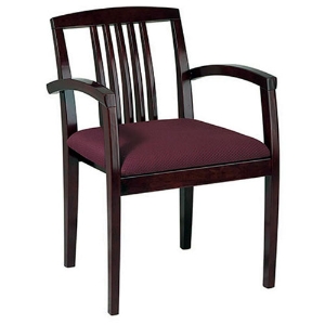 Kenwood Slat Back Guest Chair in Mahogany Finish (Set of 2) 