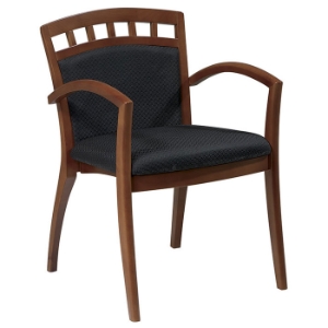 Mendocino Crown Back Guest Chair in Satin Cherry Finish (Set of 2) 
